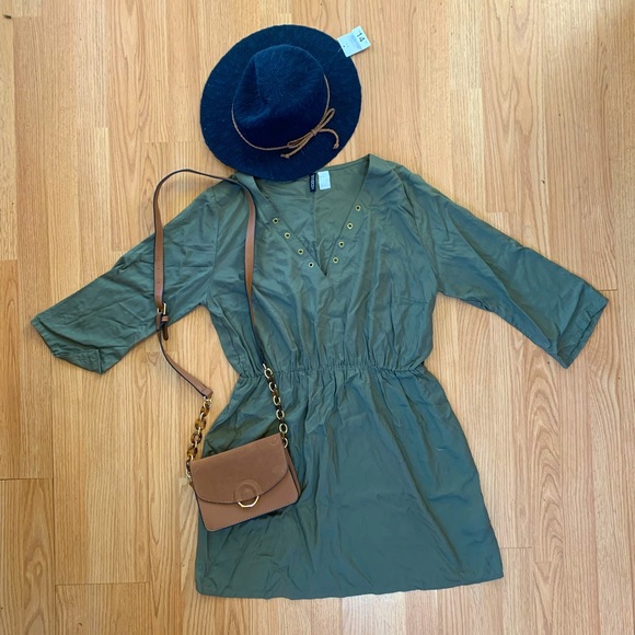 Divided Dresses & Skirts - Army Green Tunic/Mini Dress - Size 14